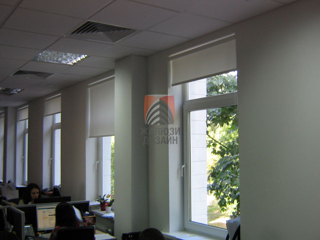 Рулонные шторы в офисе от компании Жалюзи-Дизайн